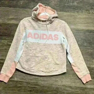 Adidas Multicolored Cuffed Sleeve Long Sleeve Crop Sweatshirt Womens Size XS